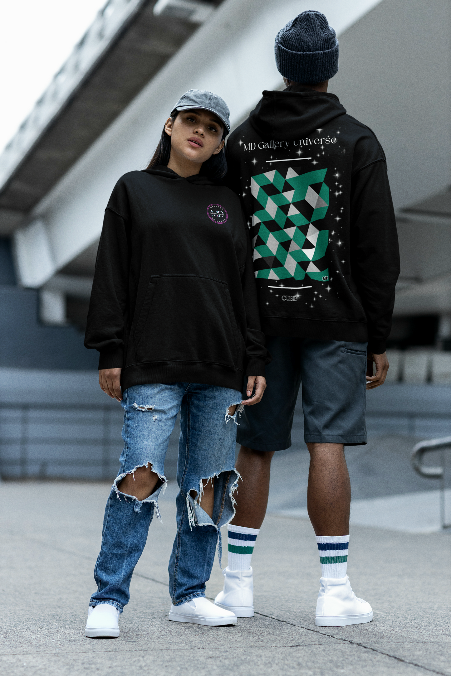Hoodie "Cube" by MDGU